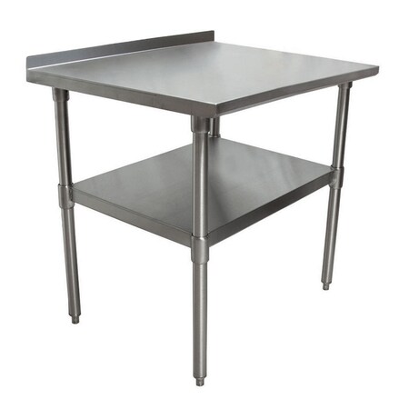 Bk Resources Work Table Stainless Steel Undershelf, Plastic feet 1.5" Riser 24"x24" SVTR-2424